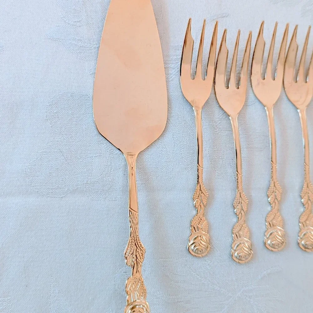 VTG Hildesheim Rose Nivella Rostfrei 11-Piece Flatware Set 18/10 Stainless Steel